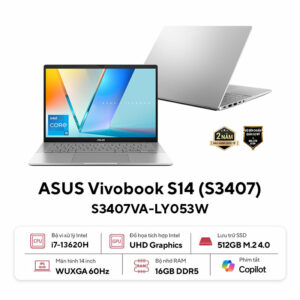 Laptop Asus Vivobook S S14 S3407VA-LY053W