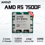 AMD Ryzen 5 7500F (3.7 GHz Upto 5.0 GHz / 38MB / 6 Cores, 12 Threads / 65W / AM5) – Tray thumbnail