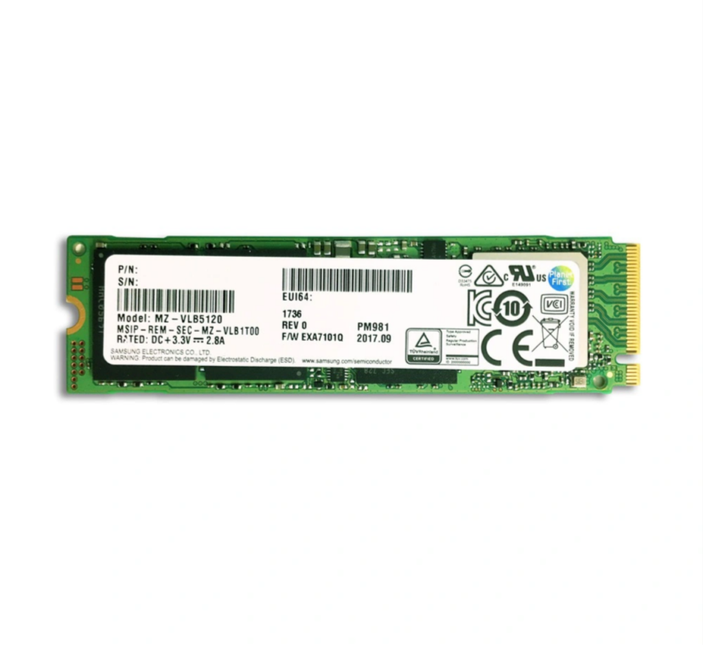 M2 NVMe Samssung PM981 1TB M.2 PCIe Gen3 x4