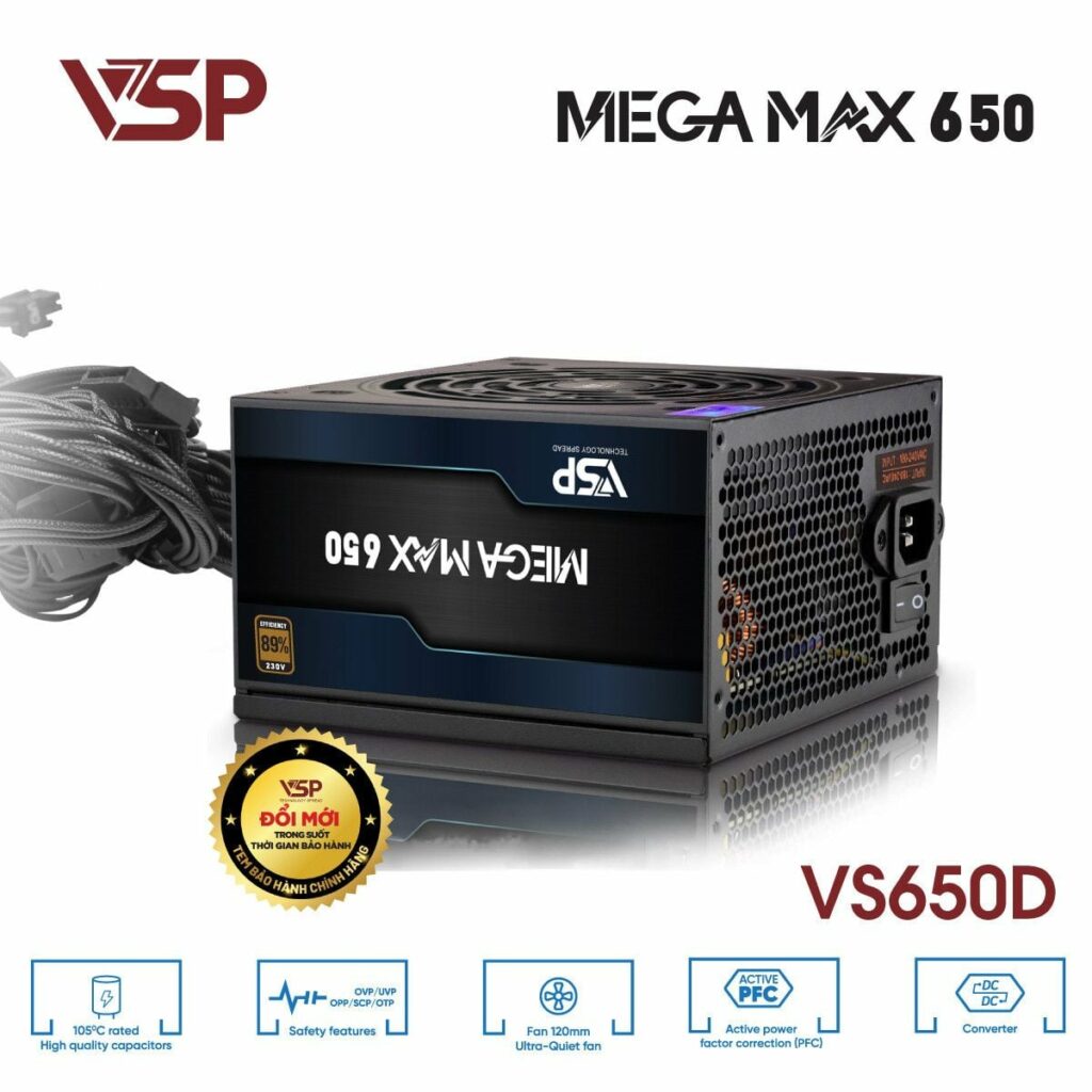 Nguồn VSP Megamax V650D 650w